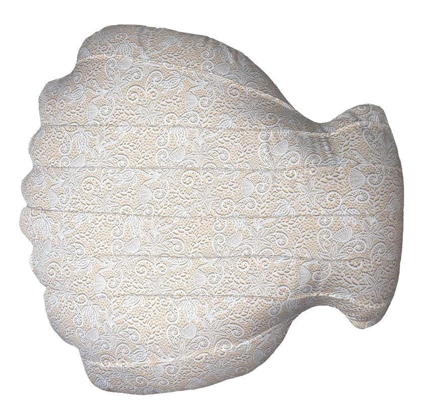 Shell-shaped fabric swimming pillow