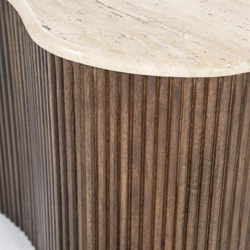 Mari mészkő dohányzóasztal