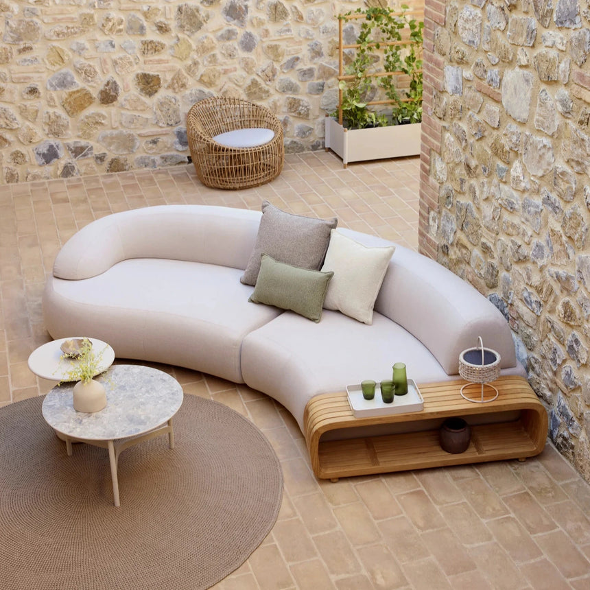 Twist kerámia kerti dohányzóasztal fém lábbal Ø70