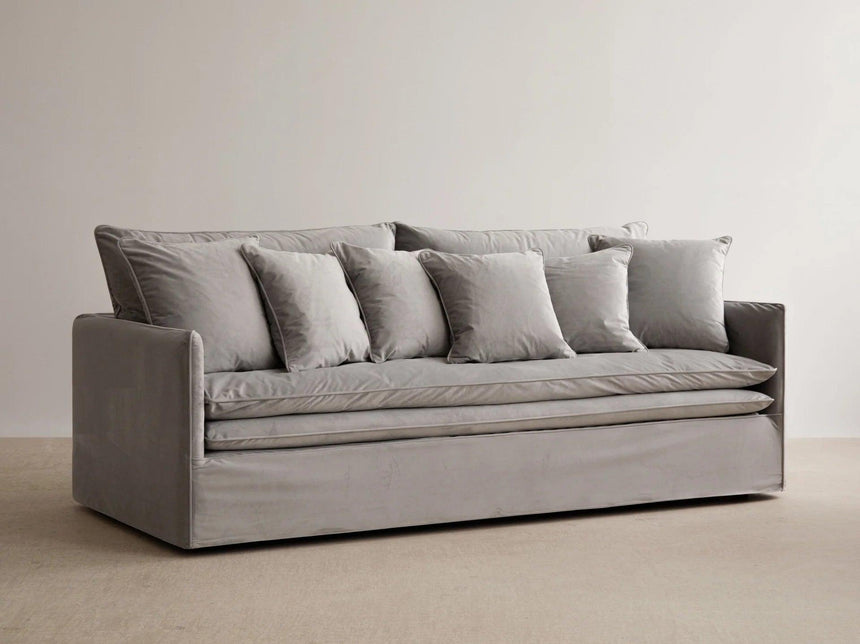 Boho 4-seater velvet sofa