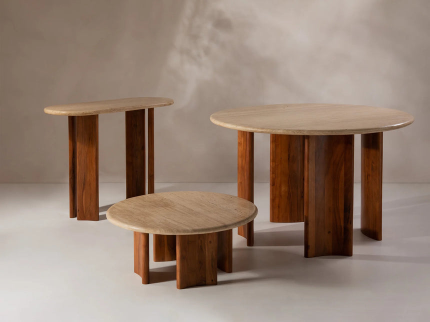 Cleo limestone coffee table