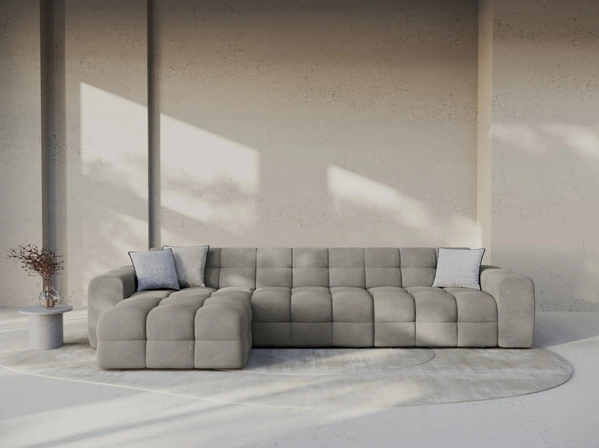 Kendal left velvet corner sofa 357x173