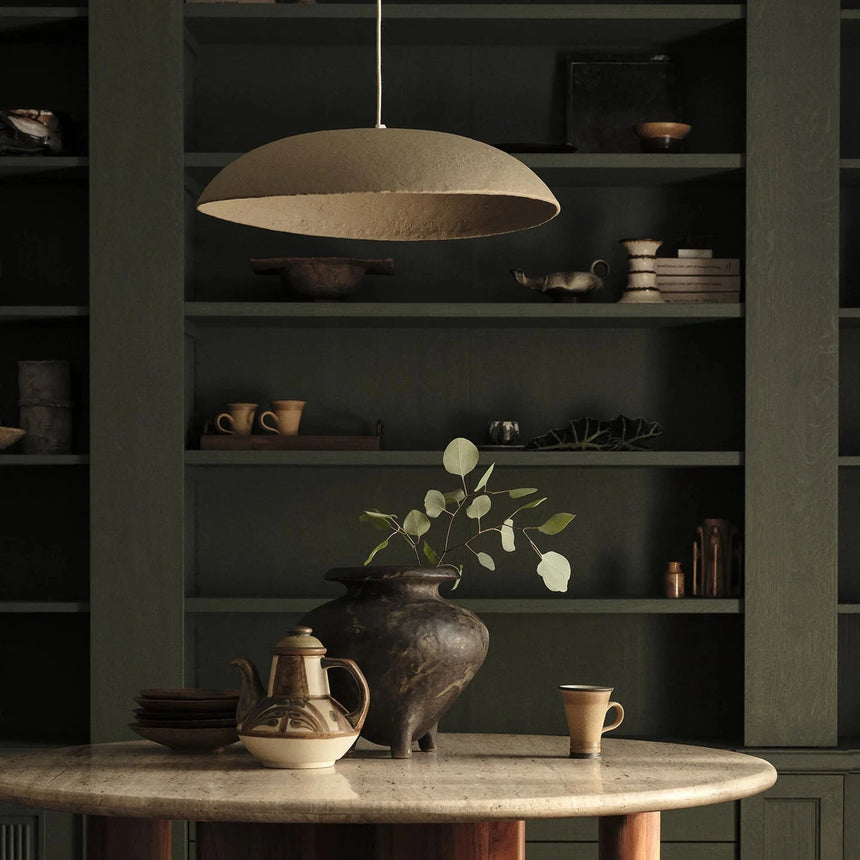 Calantha papier-mâché pendant lamp