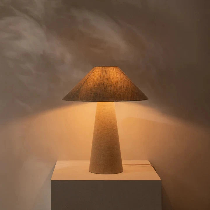Dione canvas table lamp Ø38