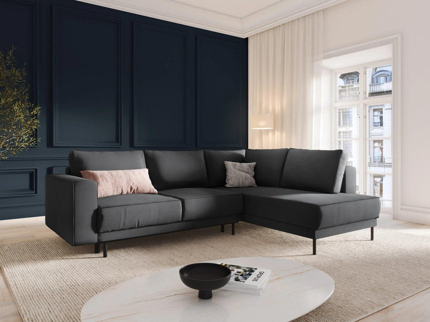 Caro jobbos bársony sarokkanapé