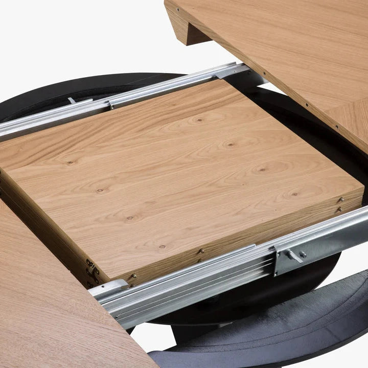 Toni extendable wooden dining table Ø120