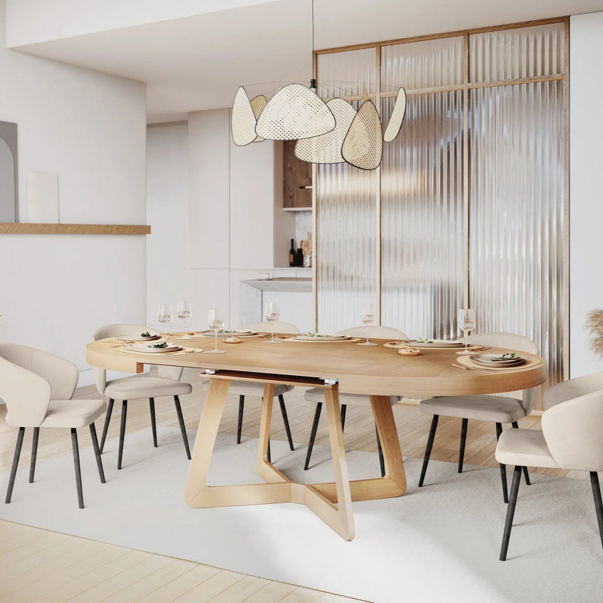 Dustin bővíthető fa étkezőasztal