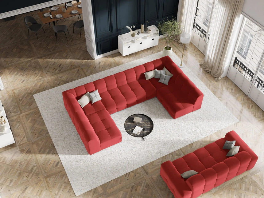 Kendal U-Shaped Velvet Sofa