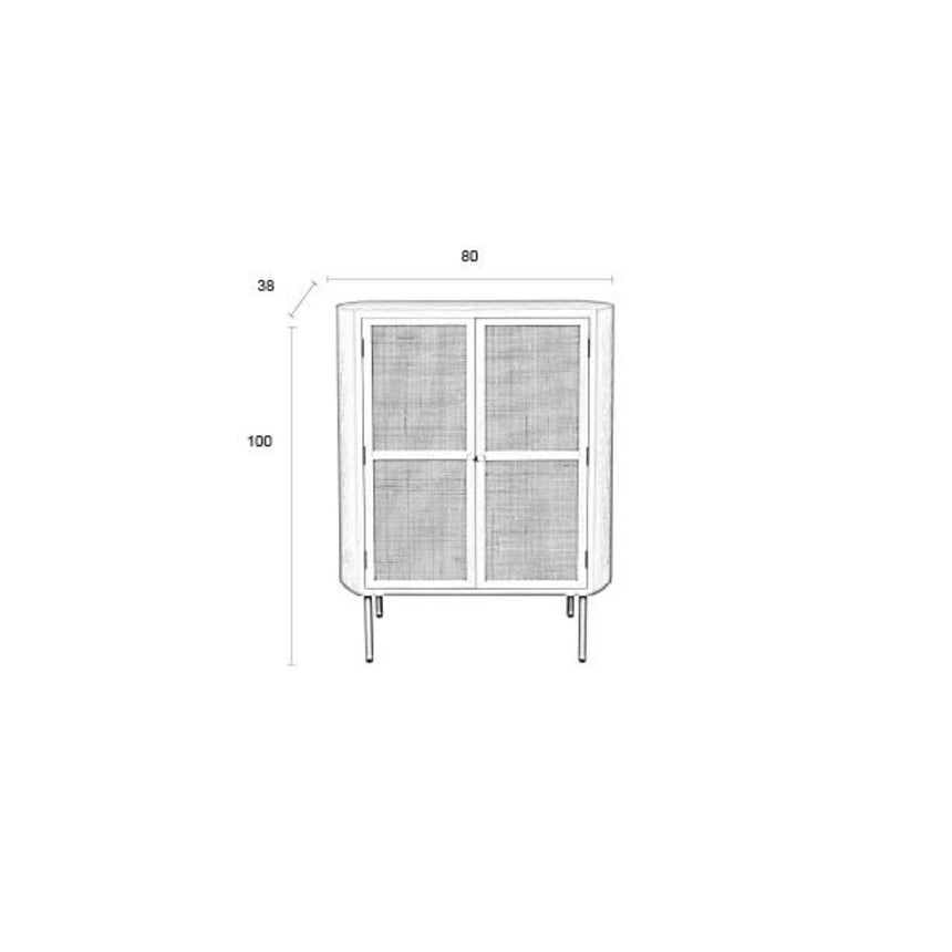 Amaya 2 ajtós fa komód-3