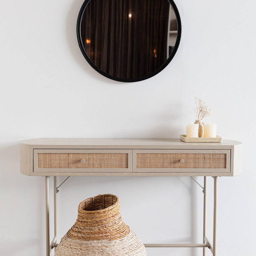 Amaya 2 fiókos fa konzolasztal-3