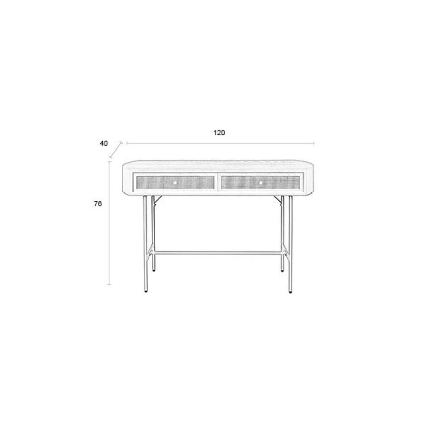 Amaya 2 fiókos fa konzolasztal-4