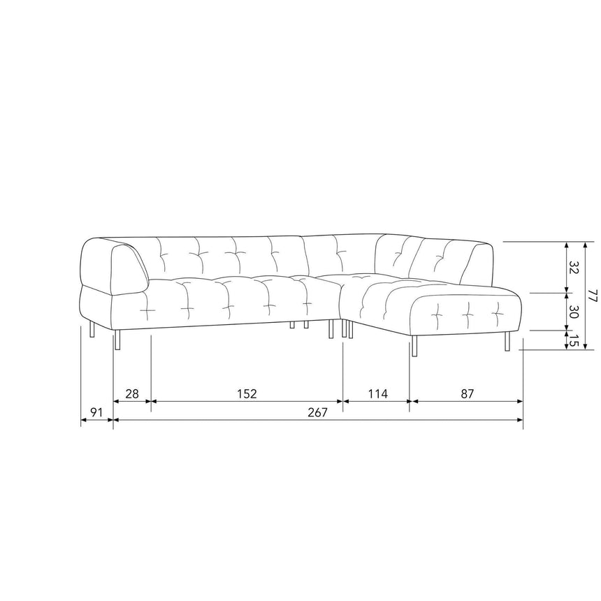 Lloyd jobbos bársony sarokkanapé-6