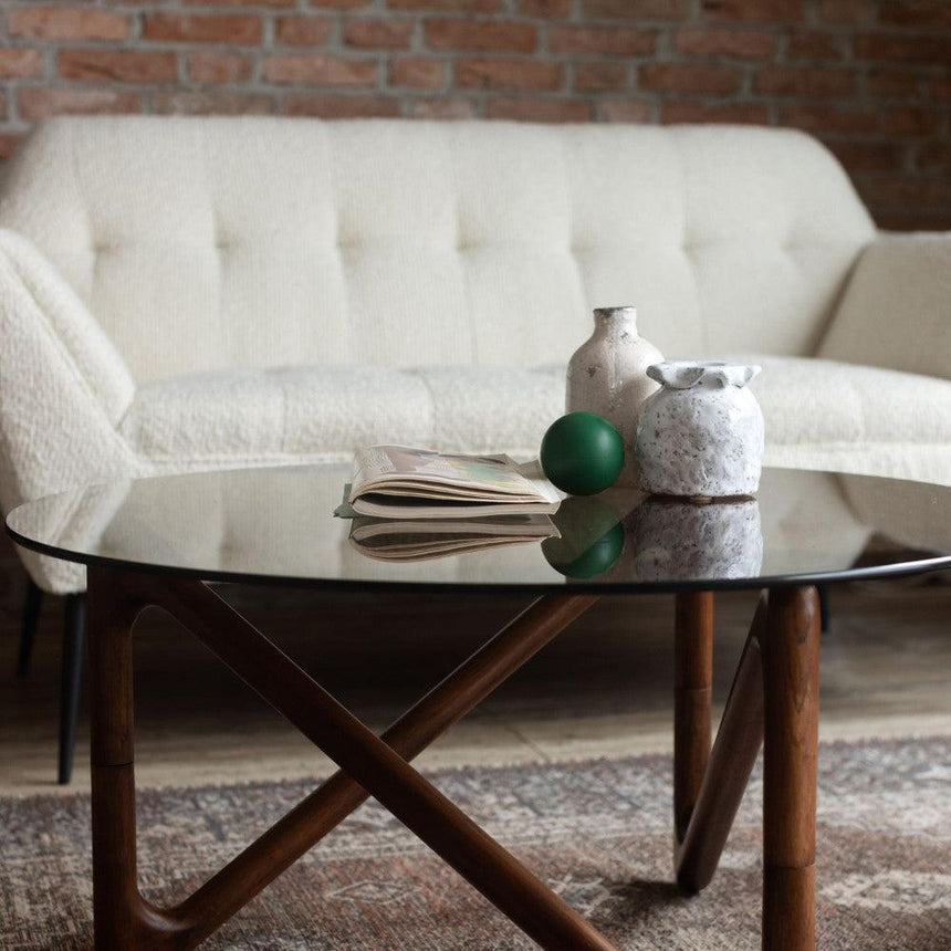 Naia üveg dohányzóasztal