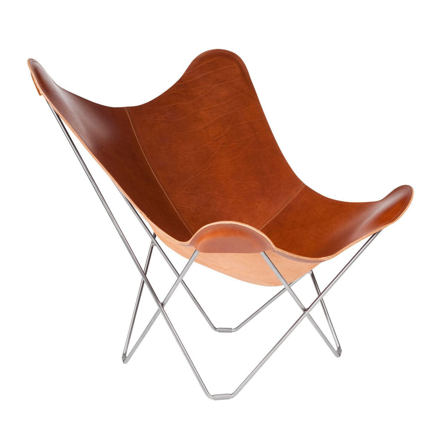 Pampa Mariposa bőr fotel króm vázzal-2