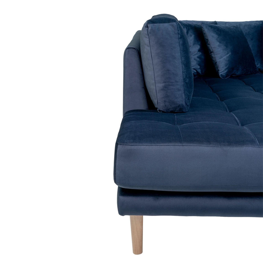 Laarbeek bársony sarokkanapé jobb ottomános-2