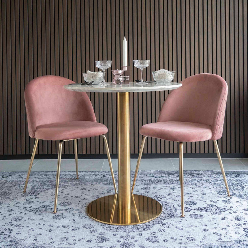 Gennep bársony szék arany színű lábbal-4