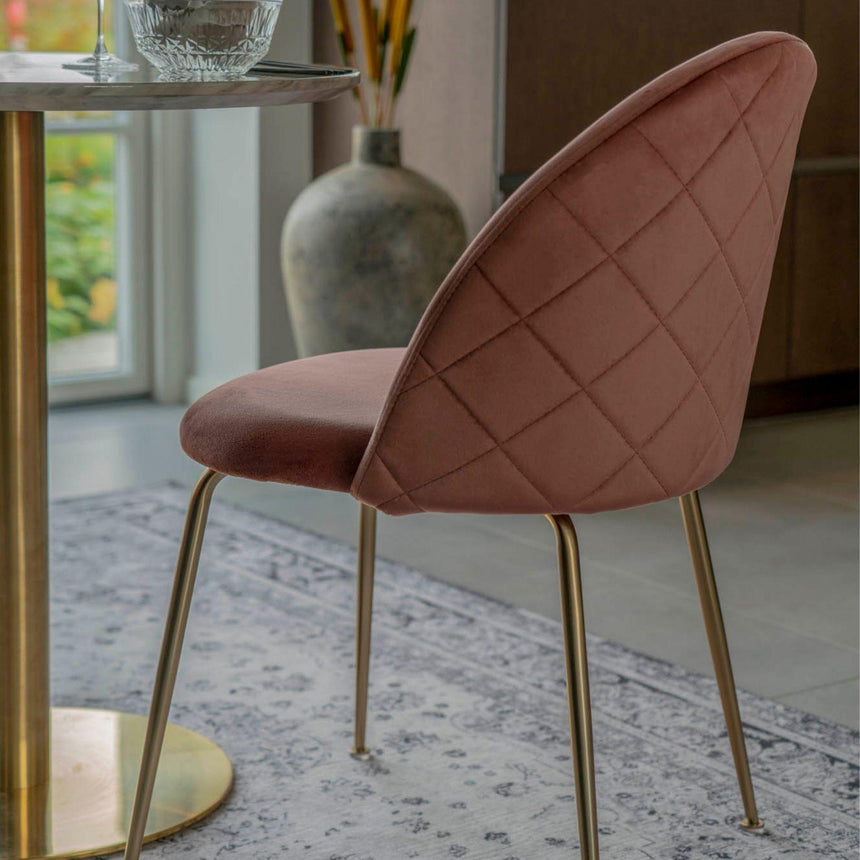 Gennep bársony szék arany színű lábbal-8