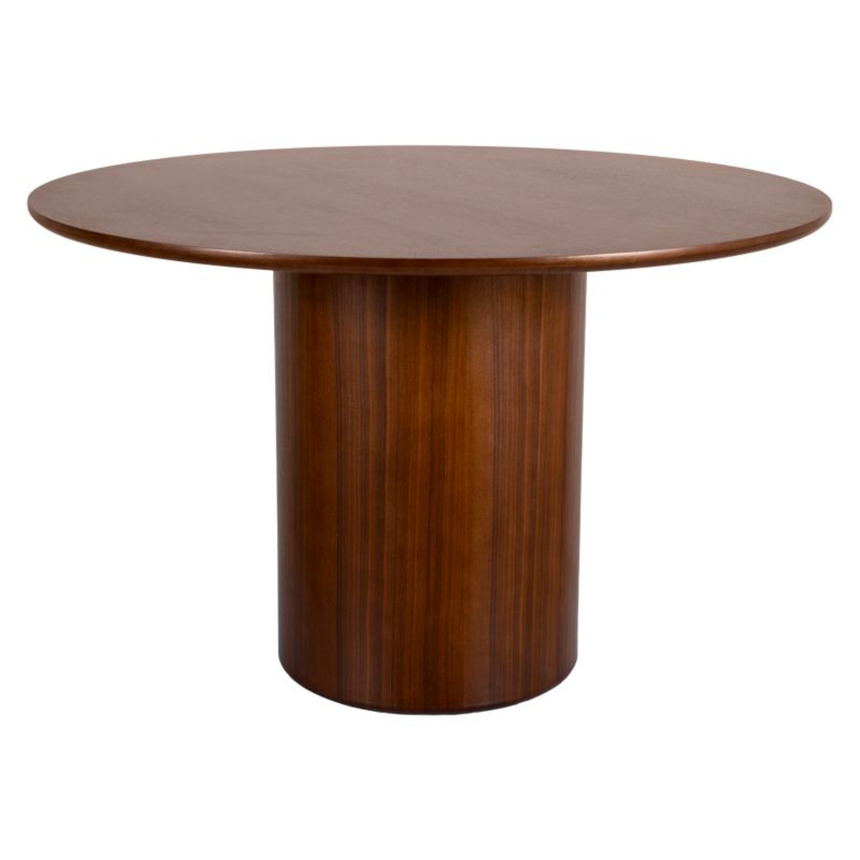 Rondo kerek étkezőasztal – Furnérozott tetővel és vázzal, Ø 120 cm