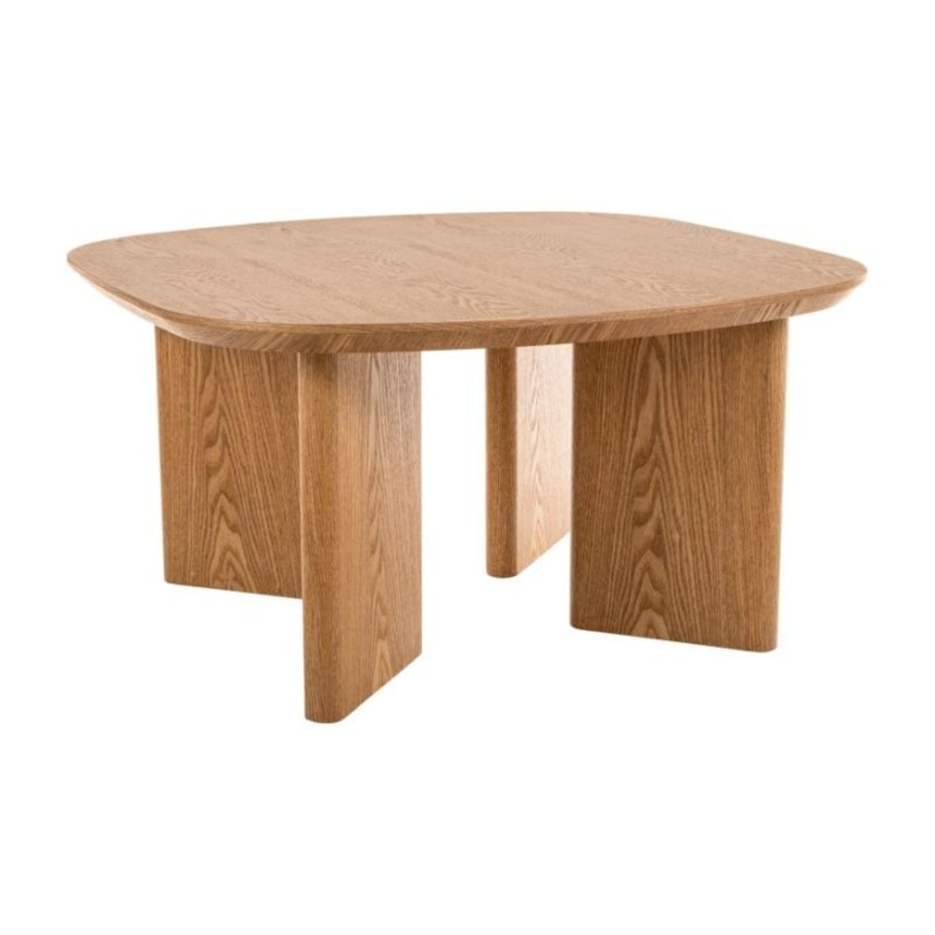 Kuma dohányzóasztal – Természetes tölgy furnér kivitelben (80x80 cm)