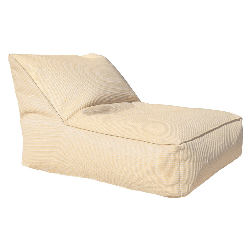 Raffia-effect floating fabric sun lounger