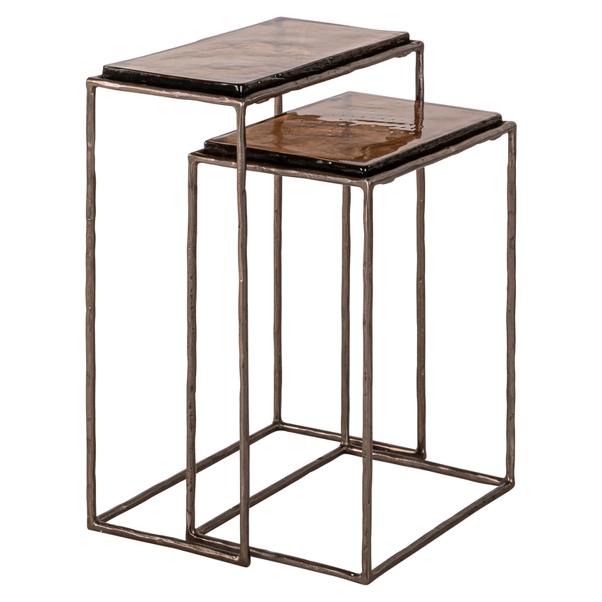 Villano lerakóasztal szett (2 db-os) – Bronz kivitel