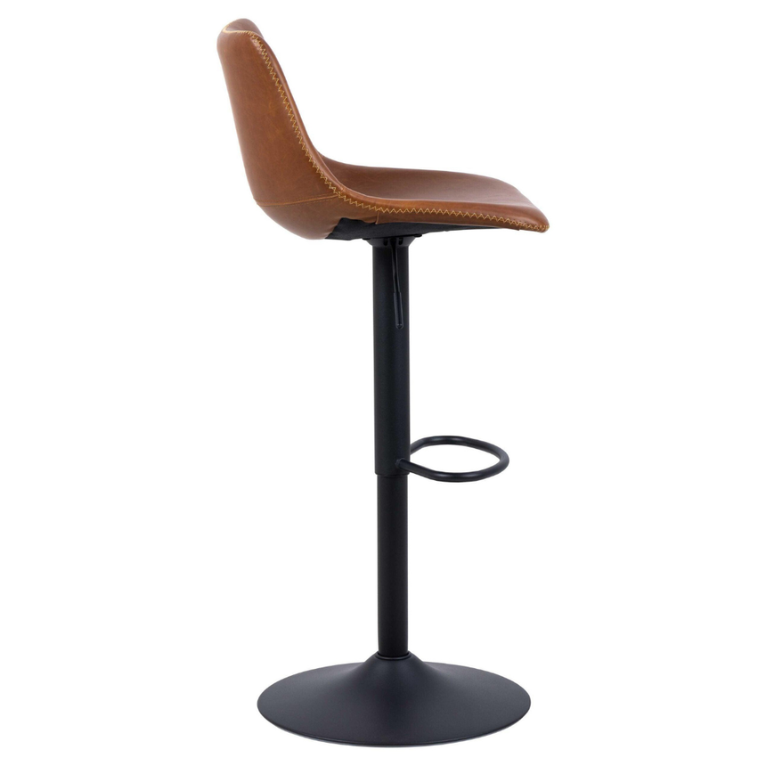 Oregon textile leather bar stool with air suspension legs