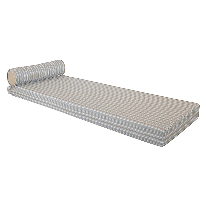 Simple reversible fabric sun lounger with headrest