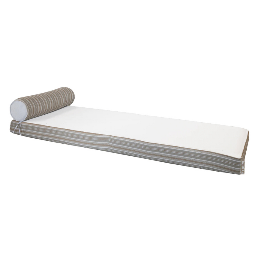 Simple reversible fabric sun lounger with headrest