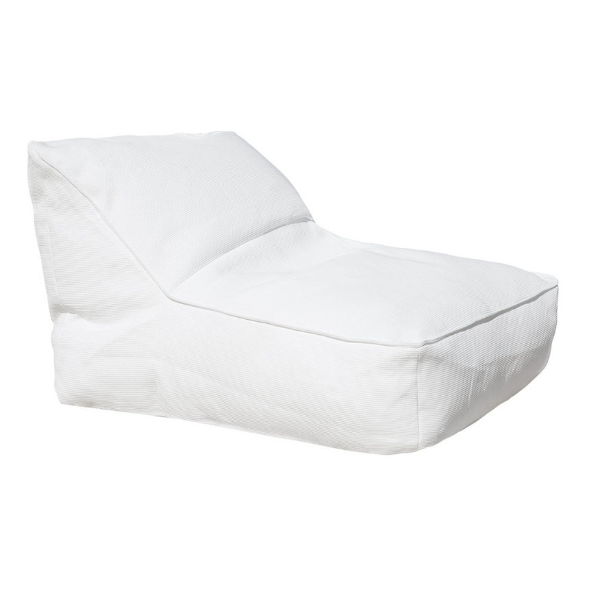 Raffia-effect floating fabric sun lounger