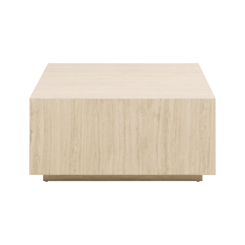 Dice limestone effect coffee table 90x90