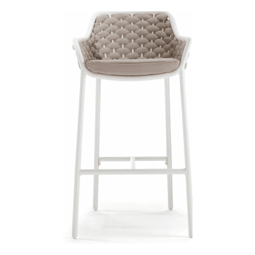 Panama fabric garden bar stool
