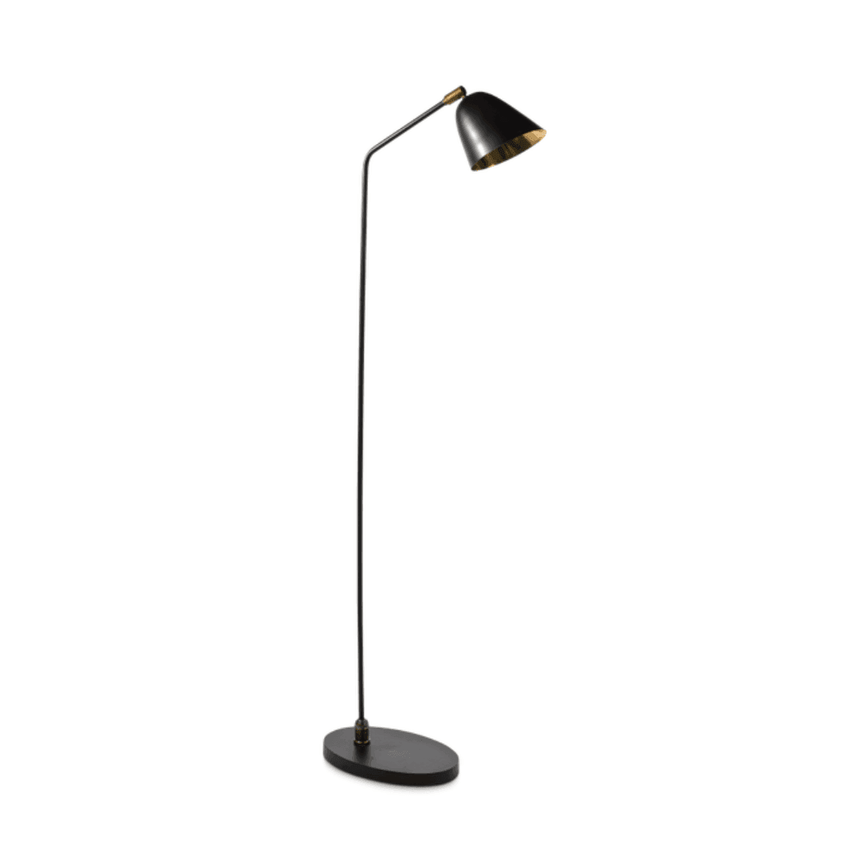 Oval metal floor lamp