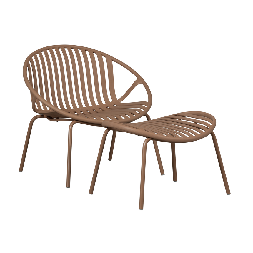 Bruce kerti fotel és lábtartó szett – Könnyed elegancia és teljes relaxáció