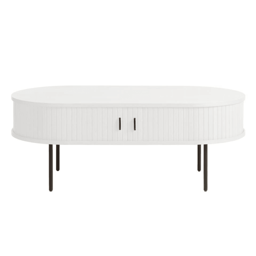 Nola wooden coffee table with sliding doors