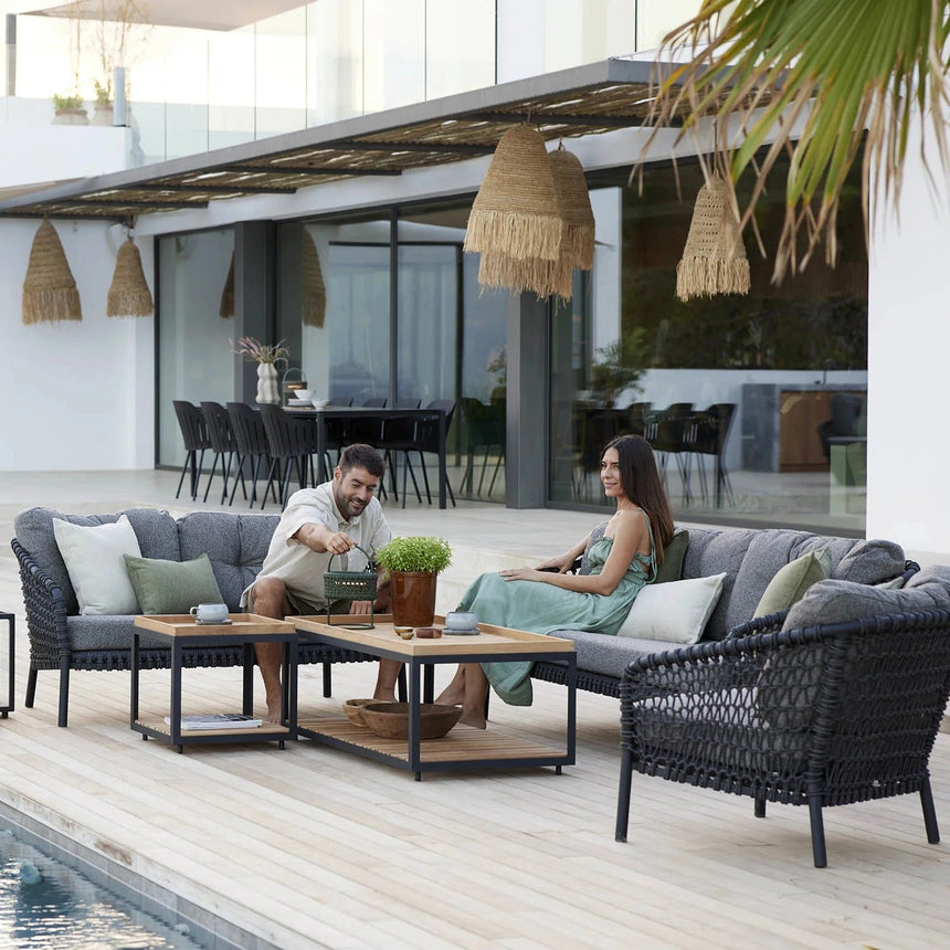 Ocean 3 személyes szövet kerti kanapé