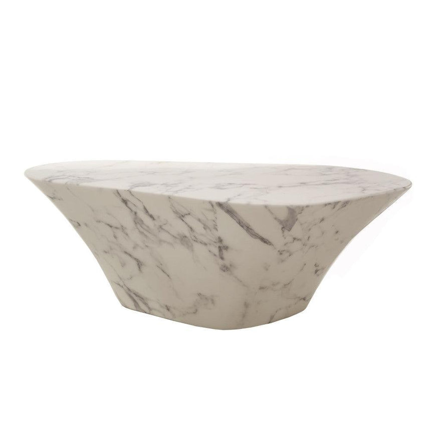 Oval márvány dohányzóasztal