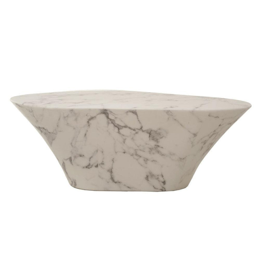 Oval márvány dohányzóasztal