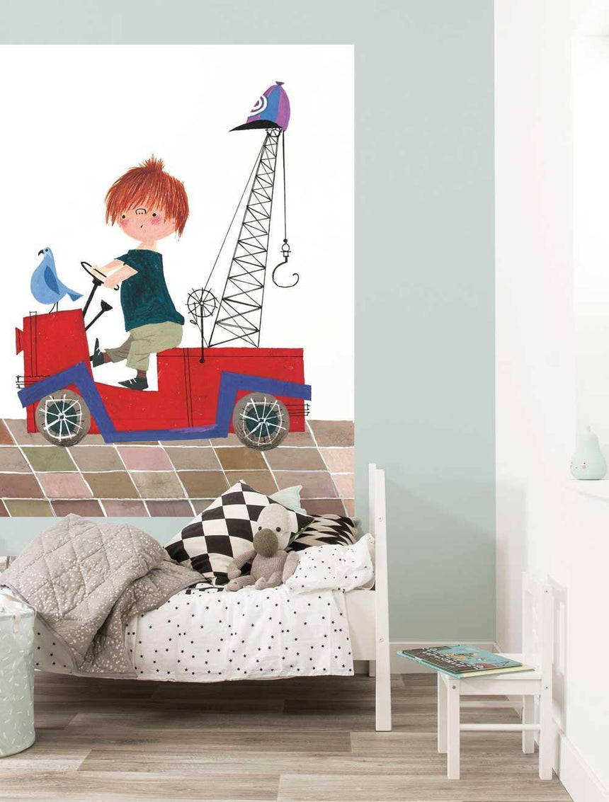 Red Tow Truck tapéta panel-1