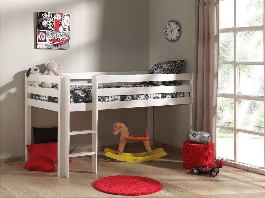 Pino wooden raised children's bed, 90x200
