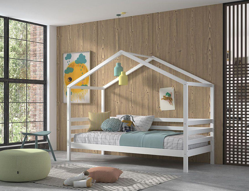 Dallas PL wooden house children's bed, 90x200
