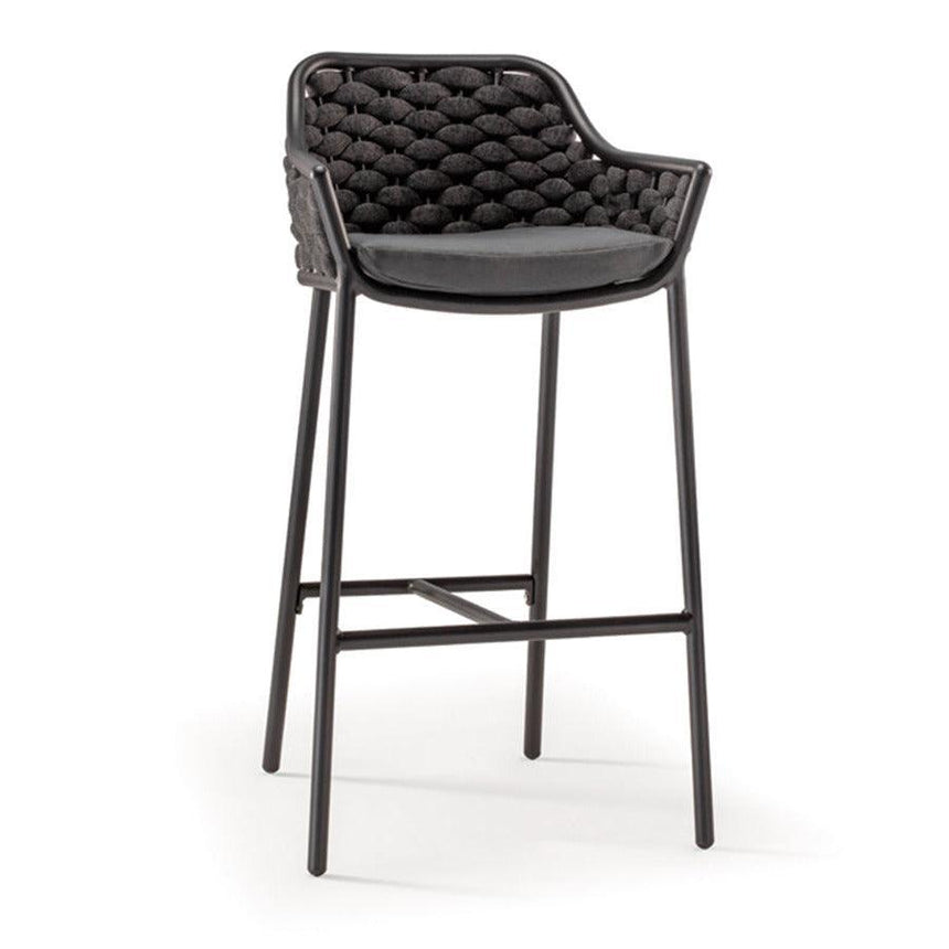Panama fabric garden bar stool
