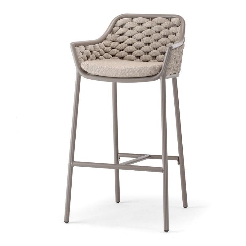 Panama fabric garden bar stool