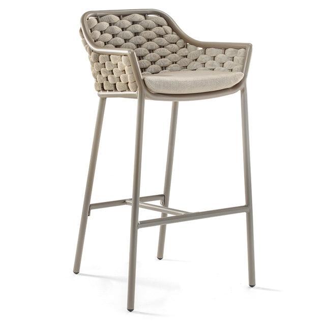 Panama fabric garden bar stool