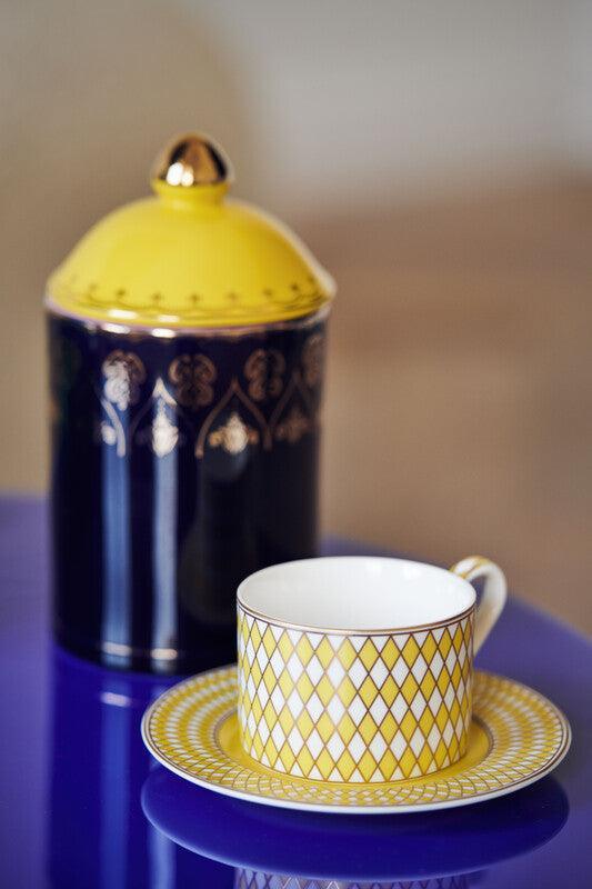 Chess porcelain teacup set