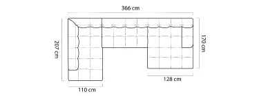 Cocoon XL sarokkanapé