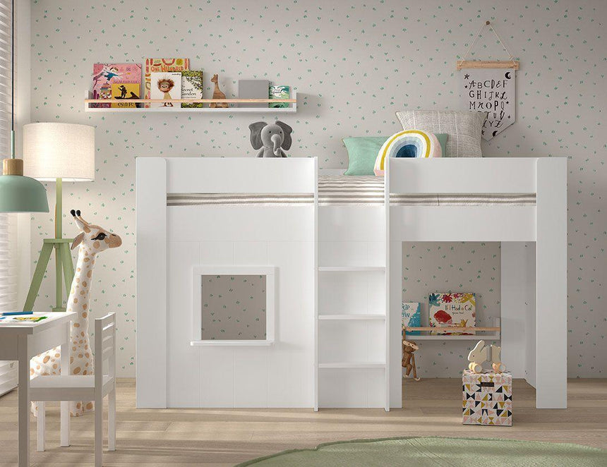 Reno wooden house children's bed, 90x200