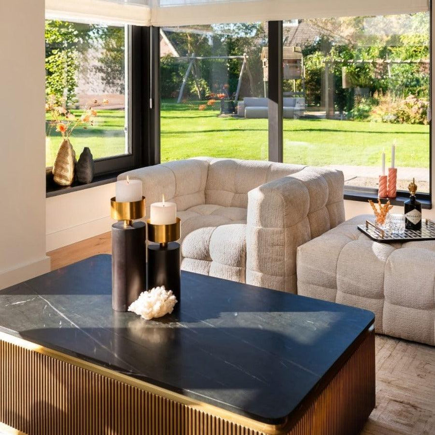 Ironville márvány dohányzóasztal 140x80 - Dutch Home