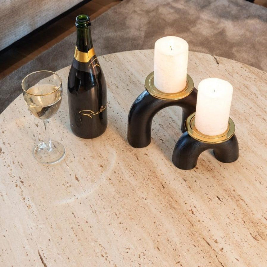 Avalon mészkő dohányzóasztal szettben - Dutch Home