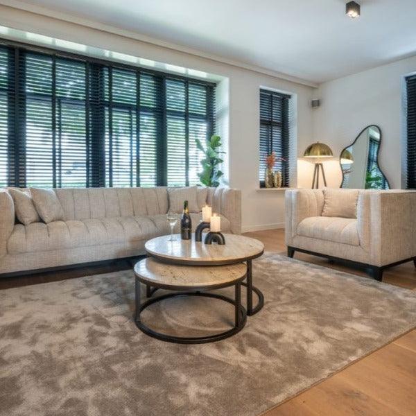 Avalon mészkő dohányzóasztal szettben - Dutch Home