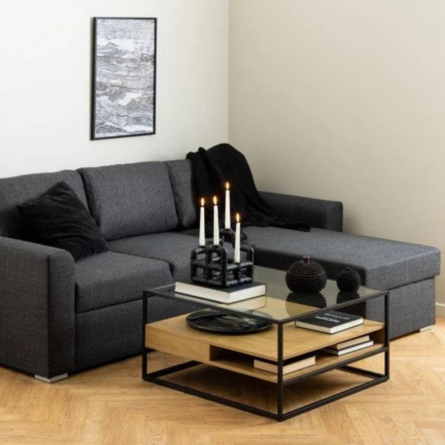 Randolf üveg dohányzóasztal